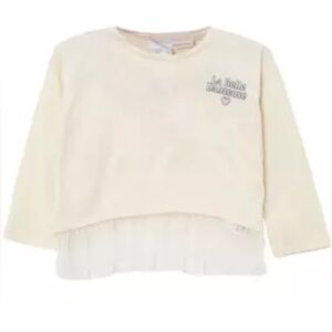 ZARA Girl’s Long Sleeve Tee with Tulle Hem “La Belle Danseuse" 5-6Y